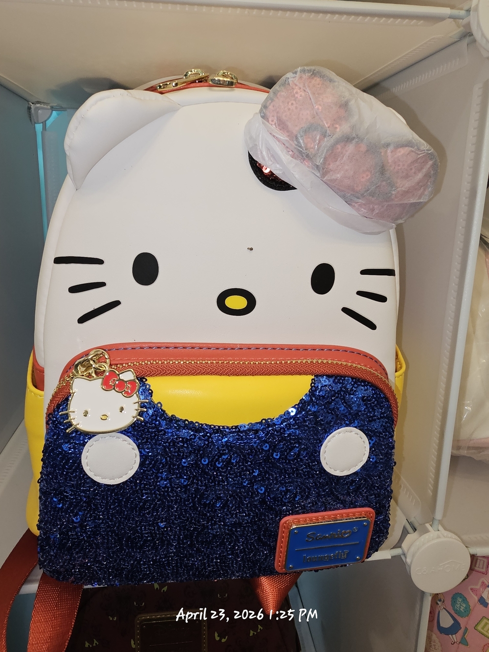Loungefly Sanrio Hello Kitty Sequin Cosplay Mini Backpack Featuring Blue Sequins